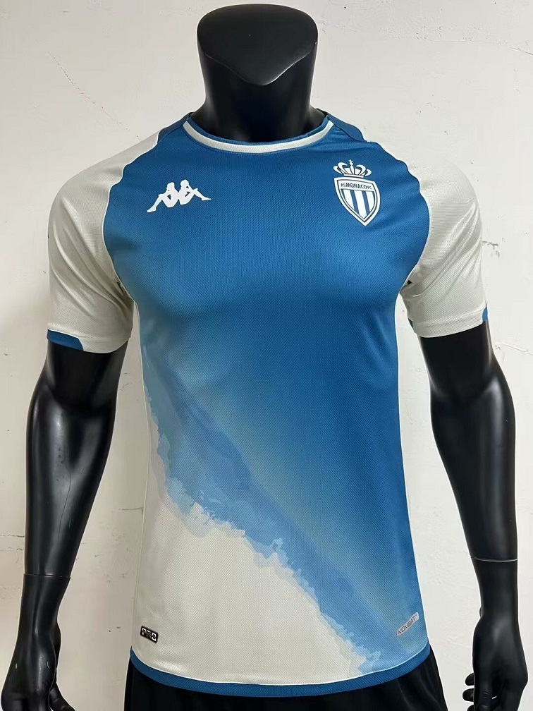 AAA Quality Monaco 23/24 Third White/Blue Soccer Jersey(Player)